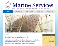 Marine Services website Marine Services website