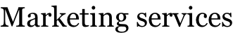 Marketing services